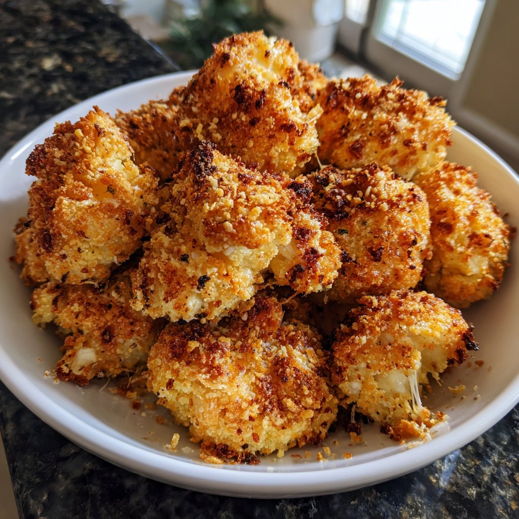 Crispy Cauliflower Parmesan Bites