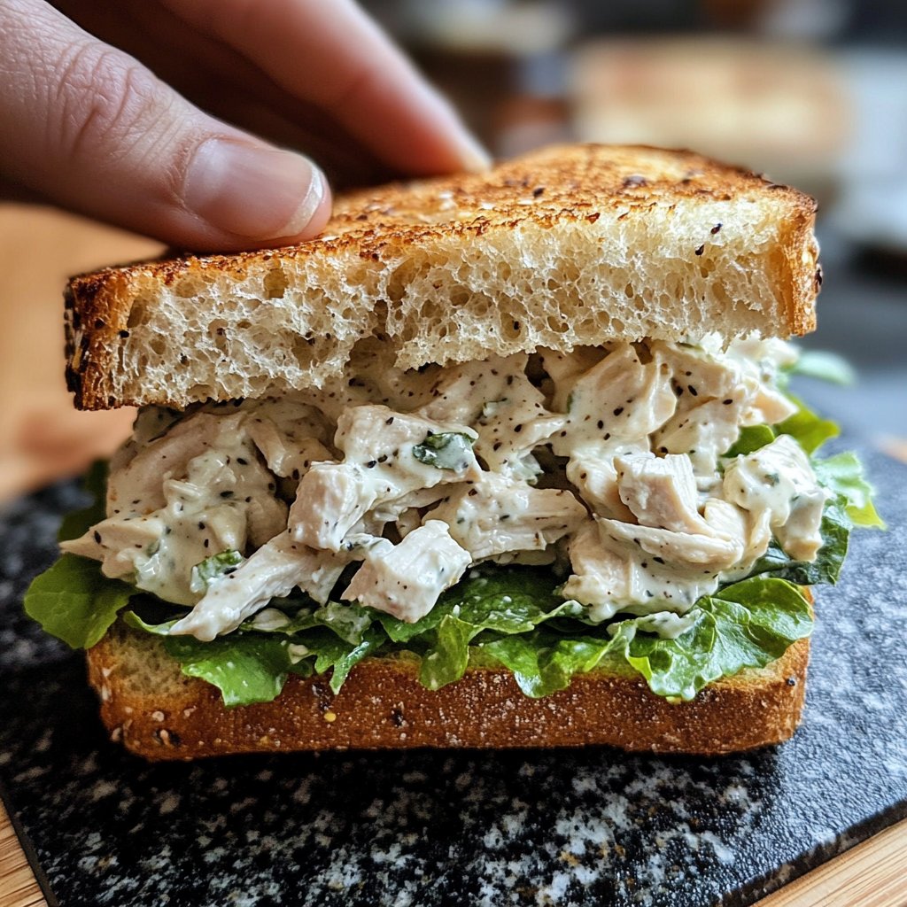 Quick Chicken Salad Sandwich Lunch