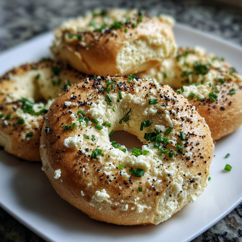Savory Cottage Cheese Bagels