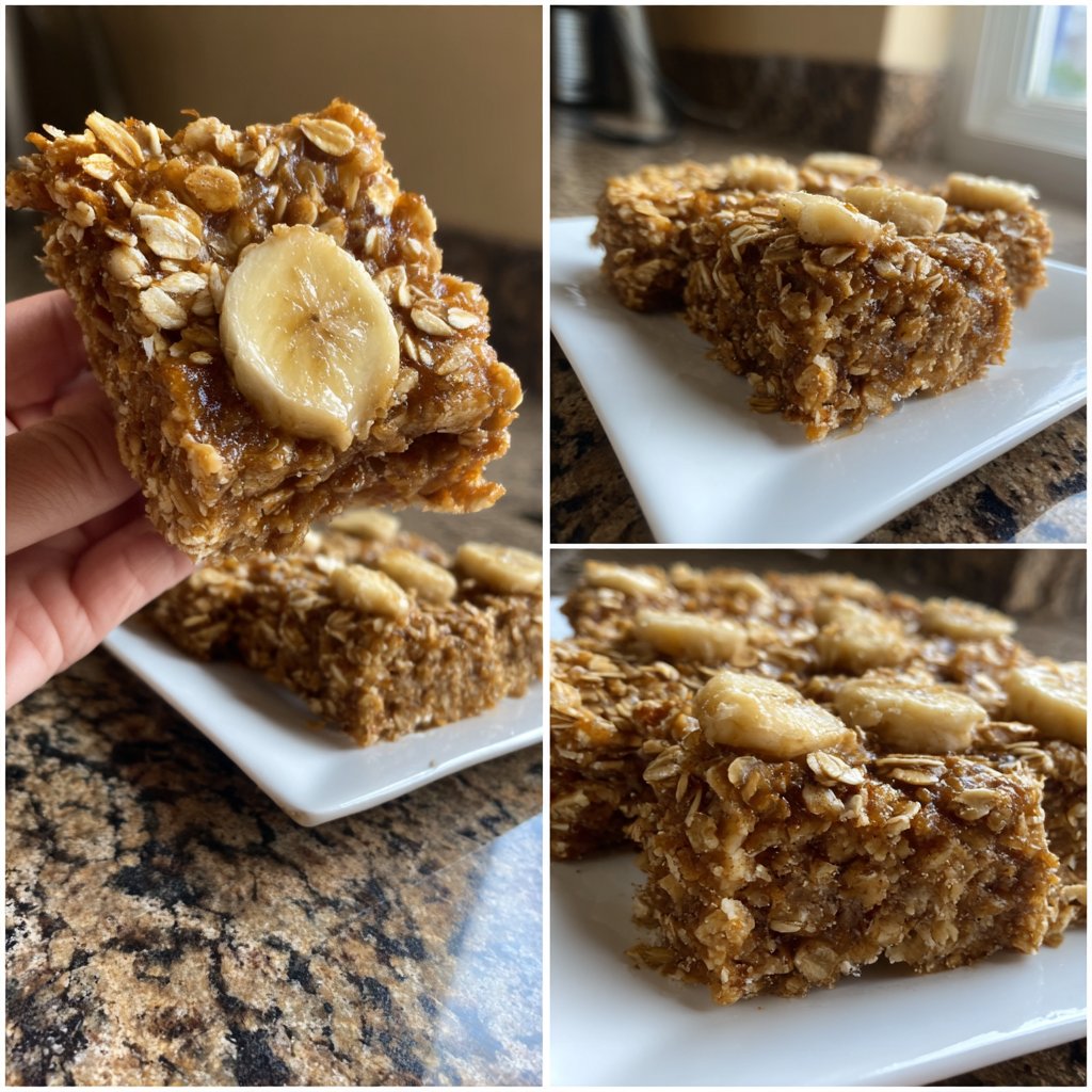 Banana Oat Yogurt Squares
