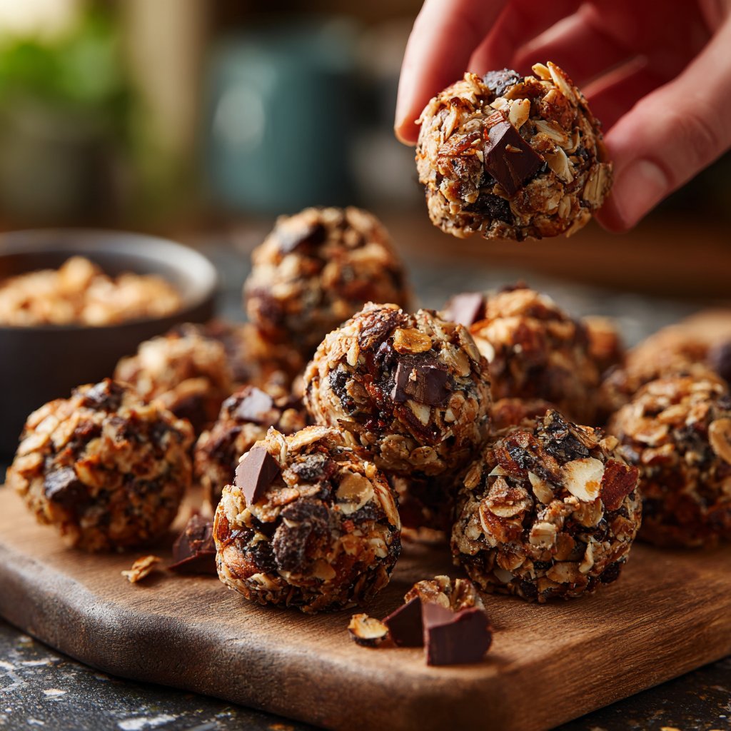 Chocolate Almond Coconut Granola Bites