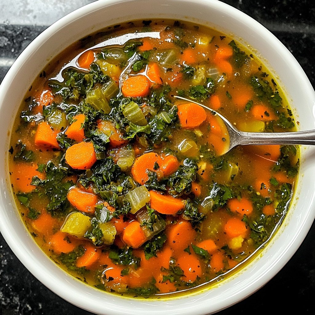 Healthy Vegetable Soup with Herbs