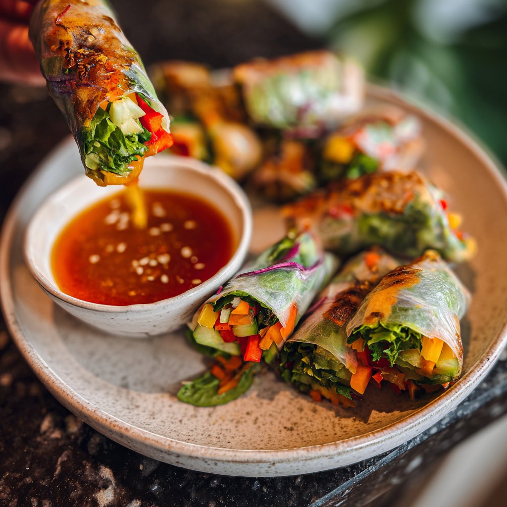 Super Bowl Veggie Spring Rolls