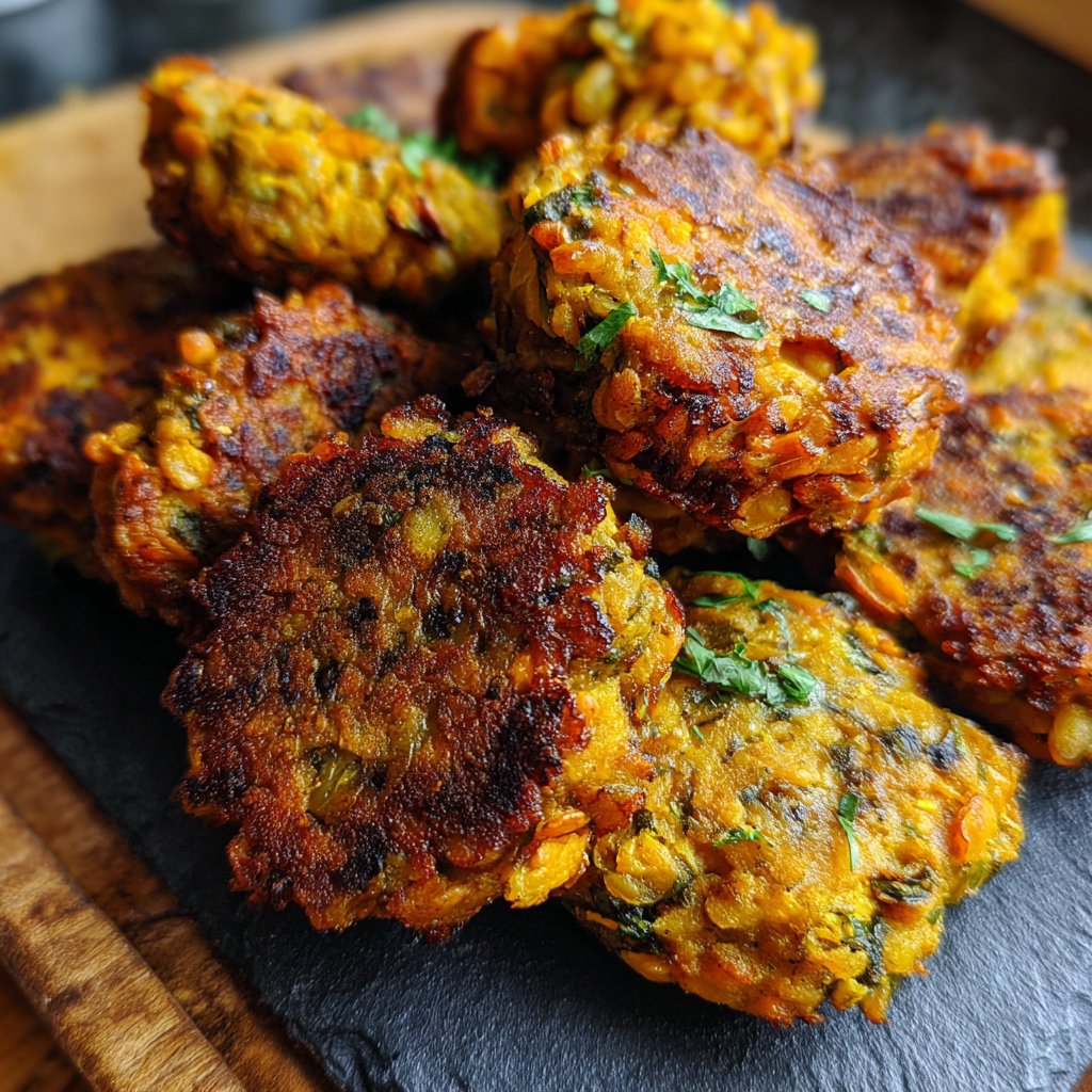 Baked Sweet Potato Lentil Patties