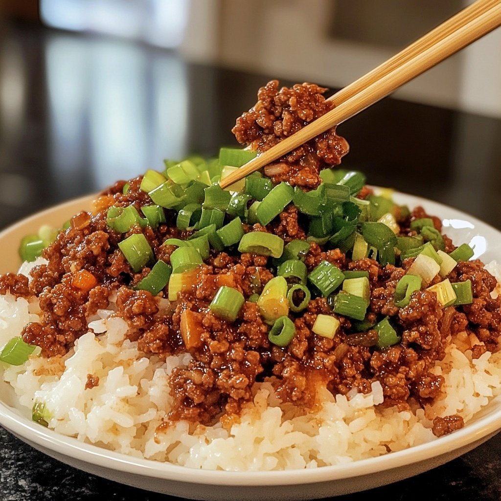 Quick Easy Korean Ground Beef Bowl