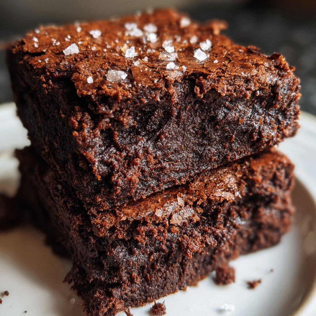 Cottage Cheese Brownies with Sea Salt