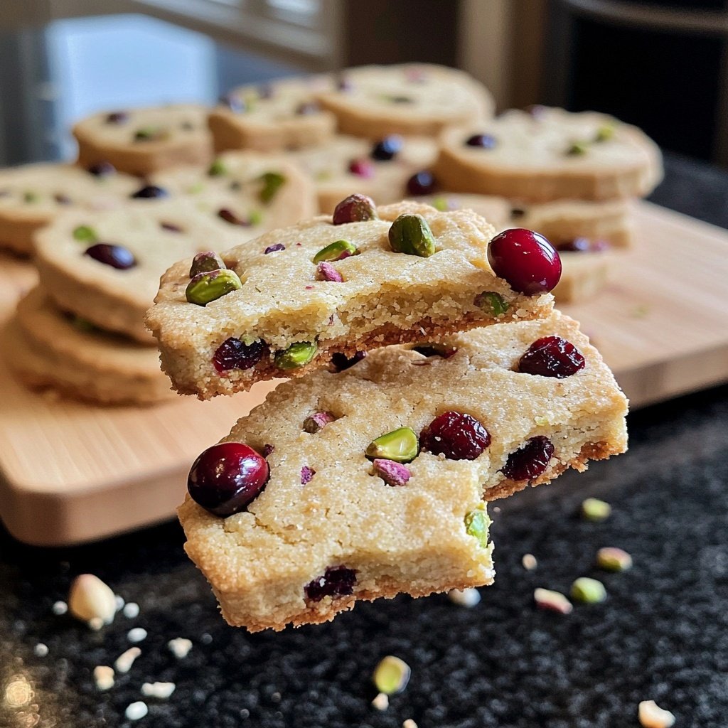 Delicious Holiday Treat: Cranberry Pistachio Shortbread Cookies