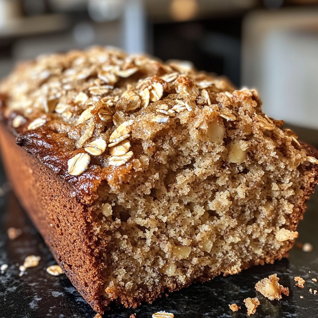 Healthy Banana Bread with Oats Recipe