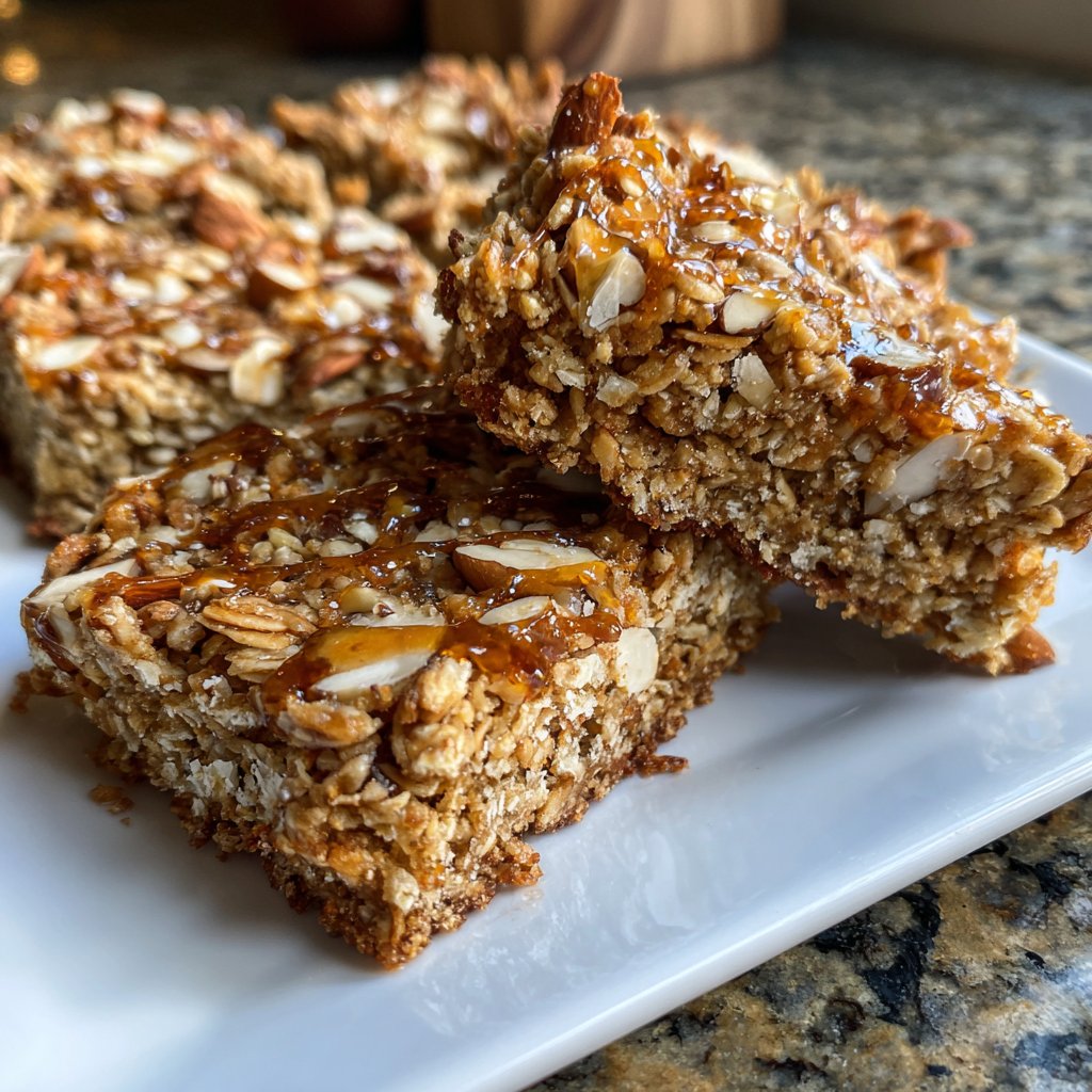 Vanilla Almond Oat Breakfast Squares