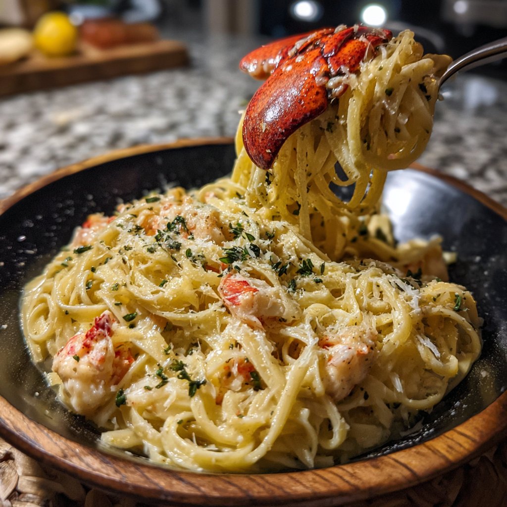 Garlic Butter Lobster Pasta