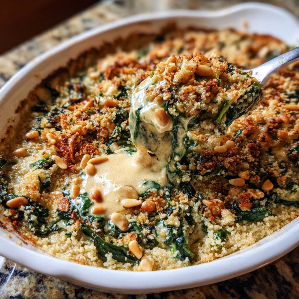 Creamy Garlic Spinach Couscous