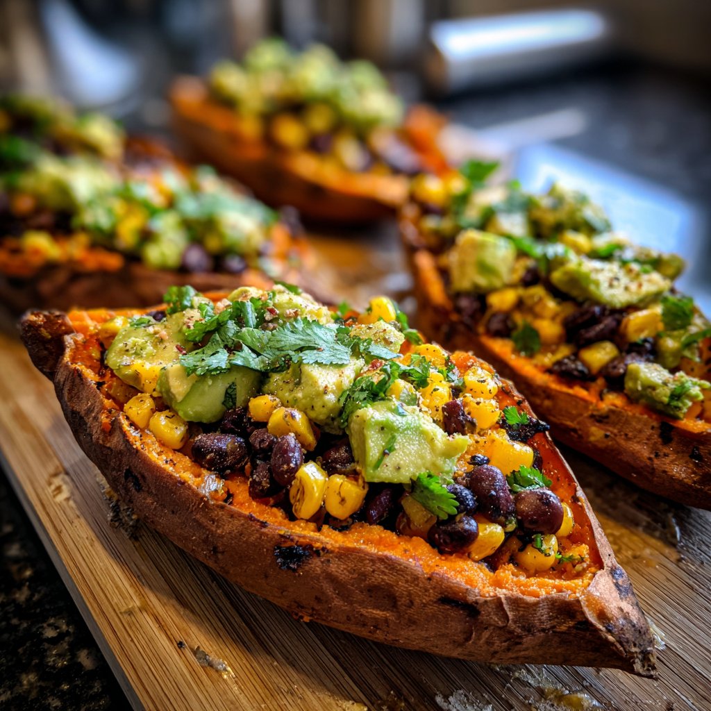 Valentine Dinner Stuffed Sweet Potatoes