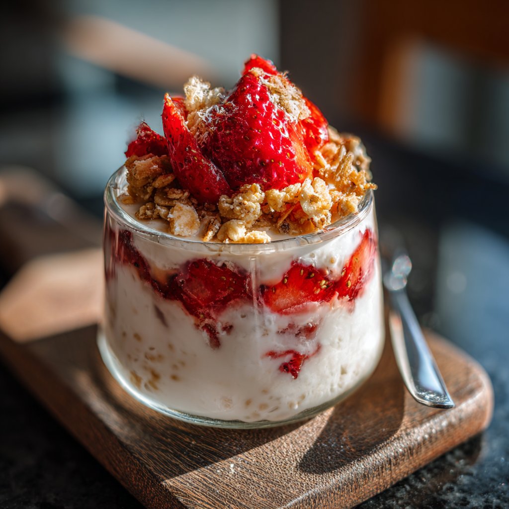 Strawberry Cheesecake Overnight Oats Easy