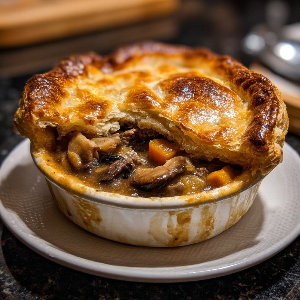 Comfort Food Beef and Mushroom Pot Pie