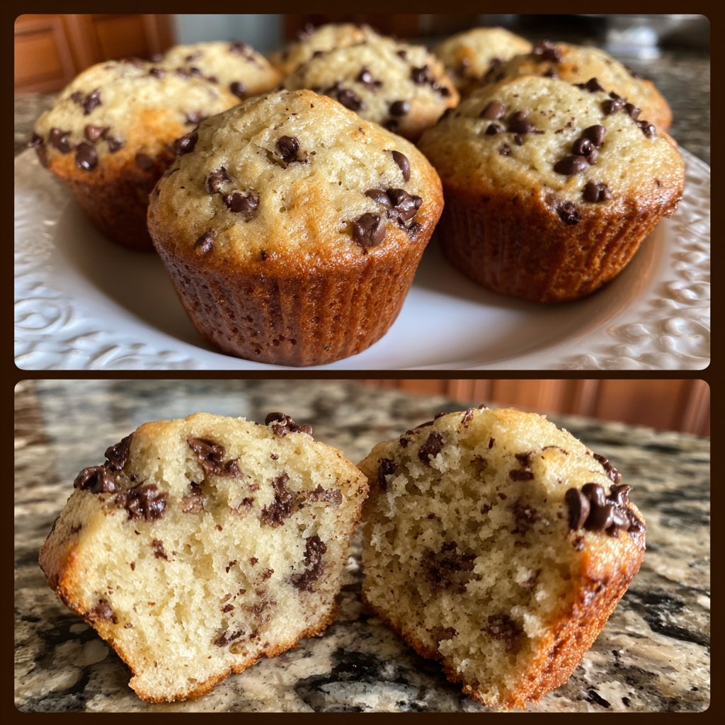Healthy Chocolate Chip Muffins
