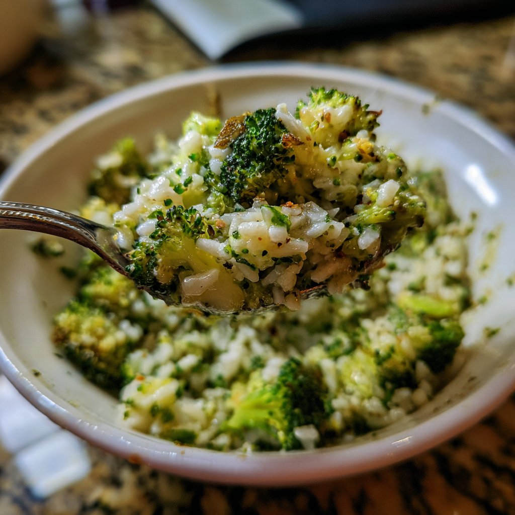 Roasted Broccoli Tahini Rice