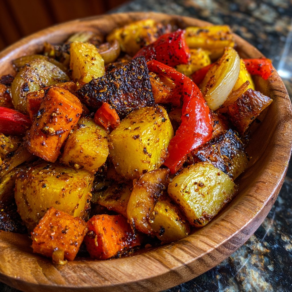 Jamaican Jerk Spiced Root Vegetables