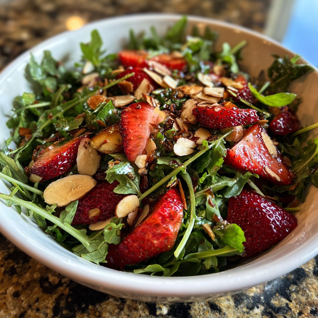 Arugula Salad with Strawberries and Almonds