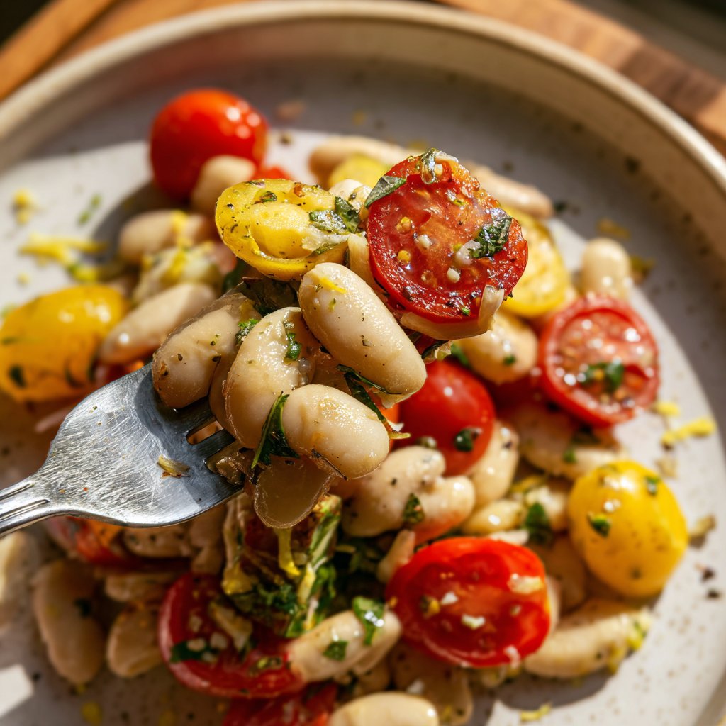 Healthy Lunch White Bean Lemon Salad