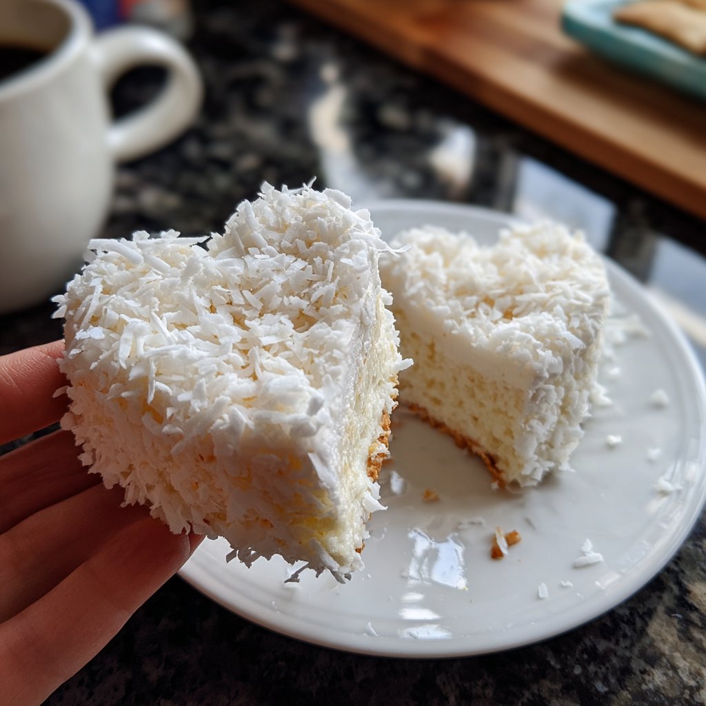 Mini Heart Cake with Coconut Cream