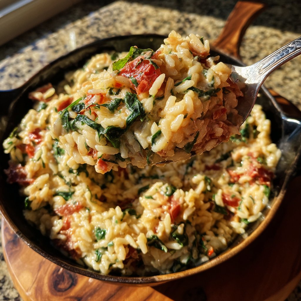 Creamy Spinach Tomato Rice